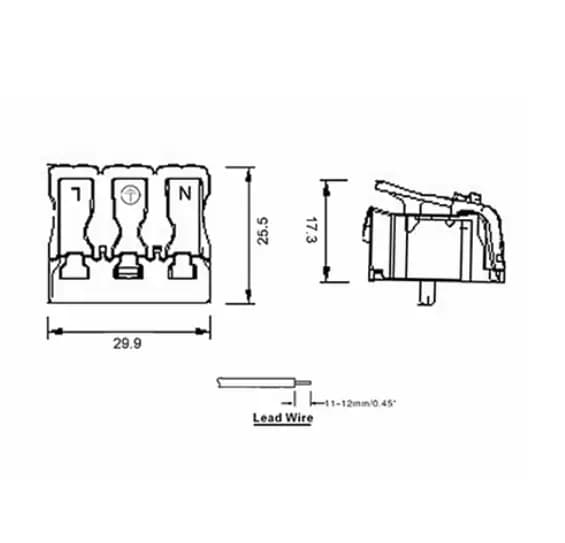 3 Way Push Wire Connector 863 series  (Pack of 10)