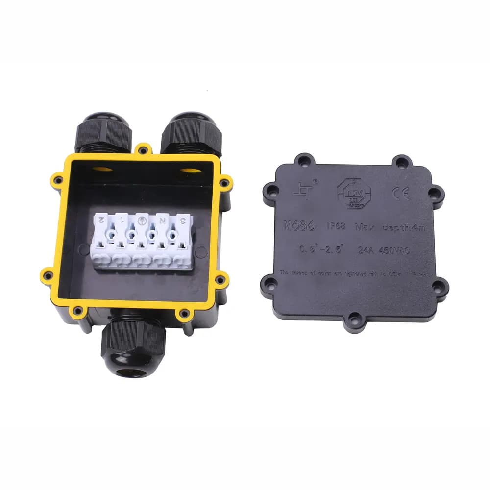 Junction Box IP68 Waterproof 3-Way Cable Connectors