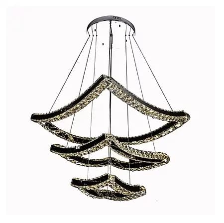 Hanging 3 Layered Square Crystal Chandelier CH42