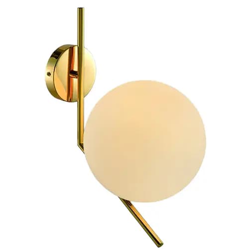 Luxury Gold Wall Light In Milky White Glass CP23/G