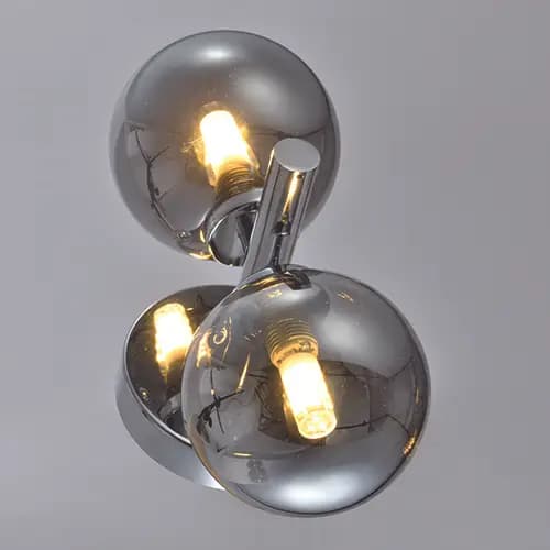 Modern Chrome Wall Light With Smoke Glass - CP24