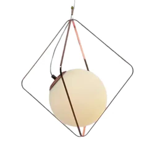 Modern Lantern Pedant Light Rose Gold - CP27