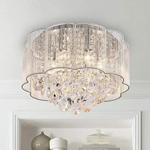 Floral Beaded LED Chandelier - CH138