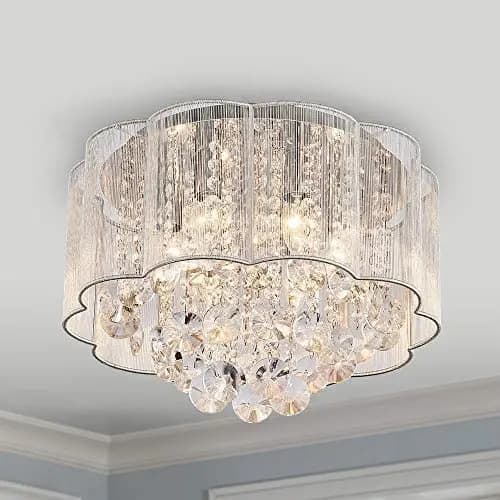 Floral Beaded LED Chandelier - CH138