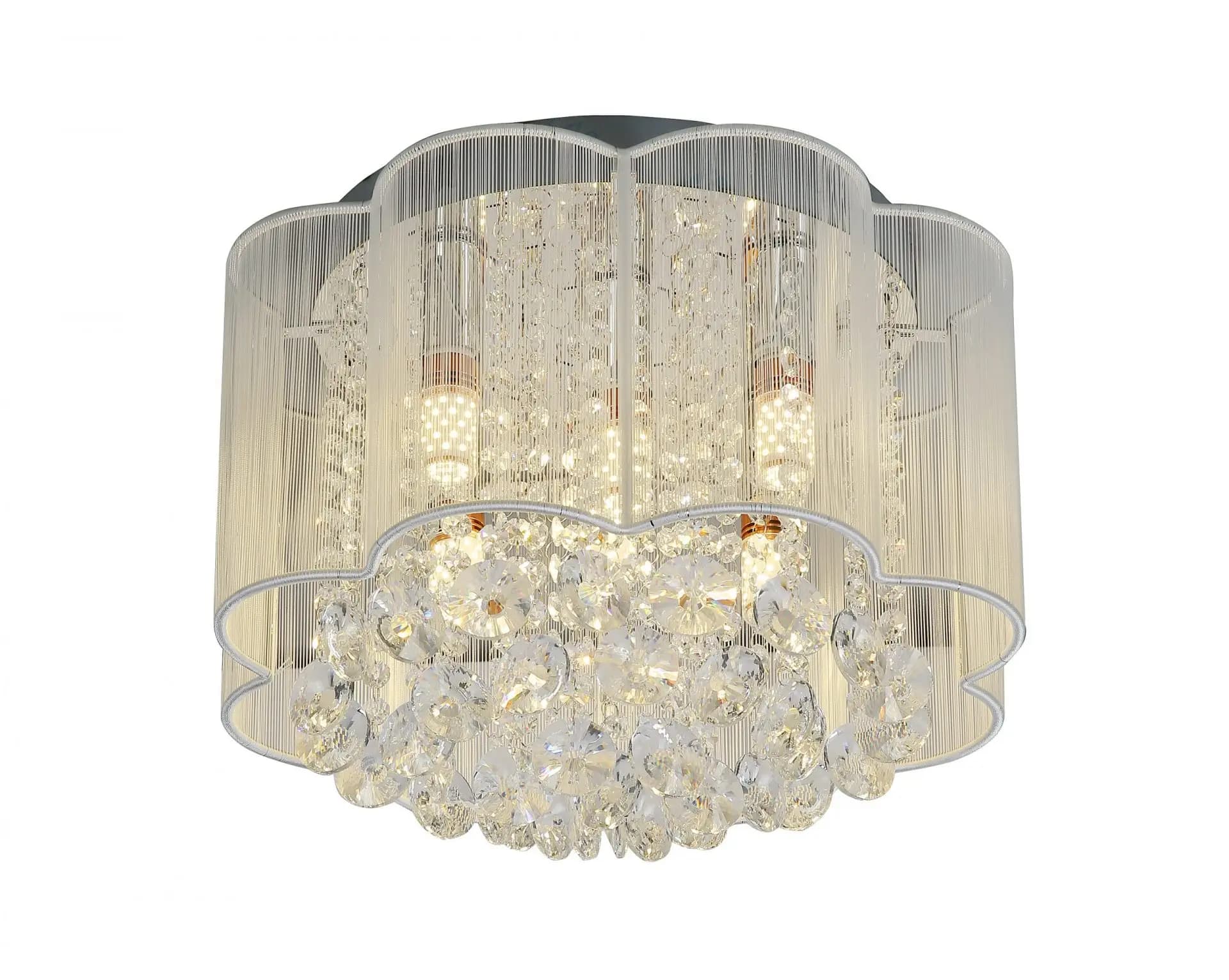 Floral Beaded LED Chandelier - CH138