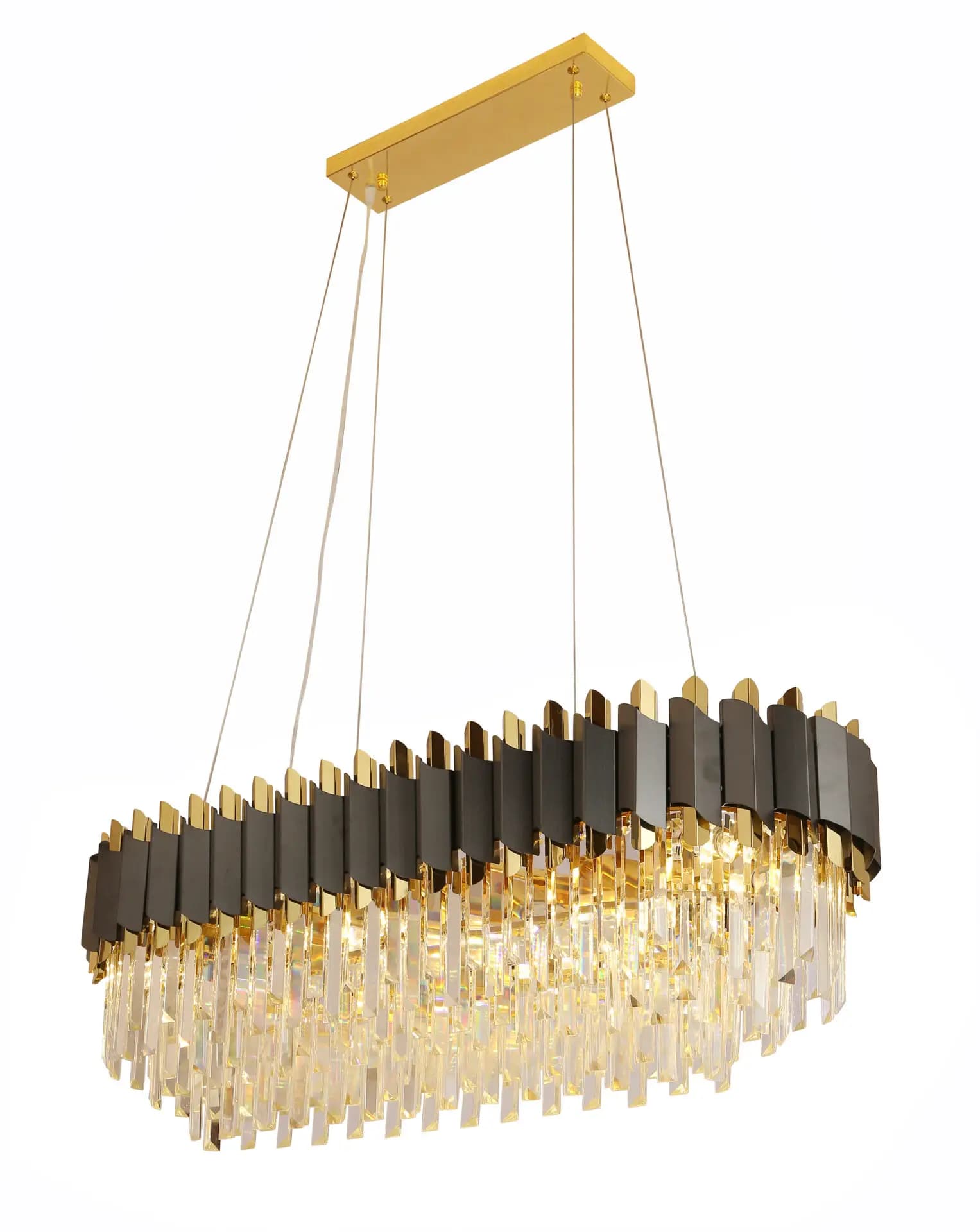 Hanging Chandelier in Gold-Black CH241/12