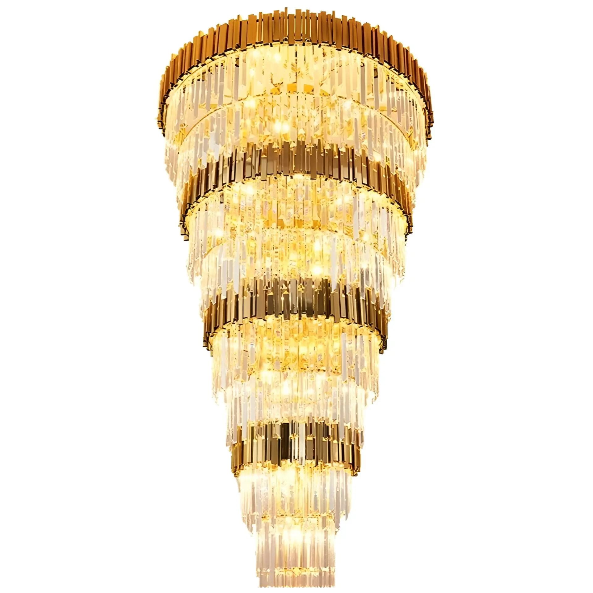 High Ceiling Gold Crystal Chandelier - CH232/40