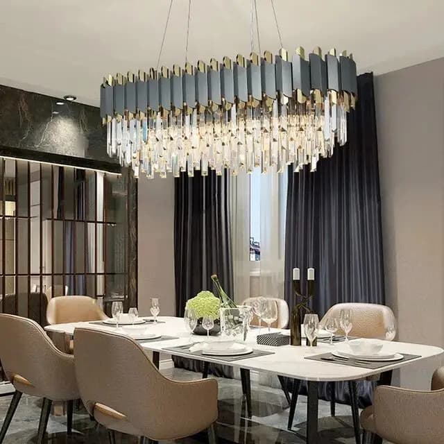 Hanging Chandelier in Gold-Black CH241/12
