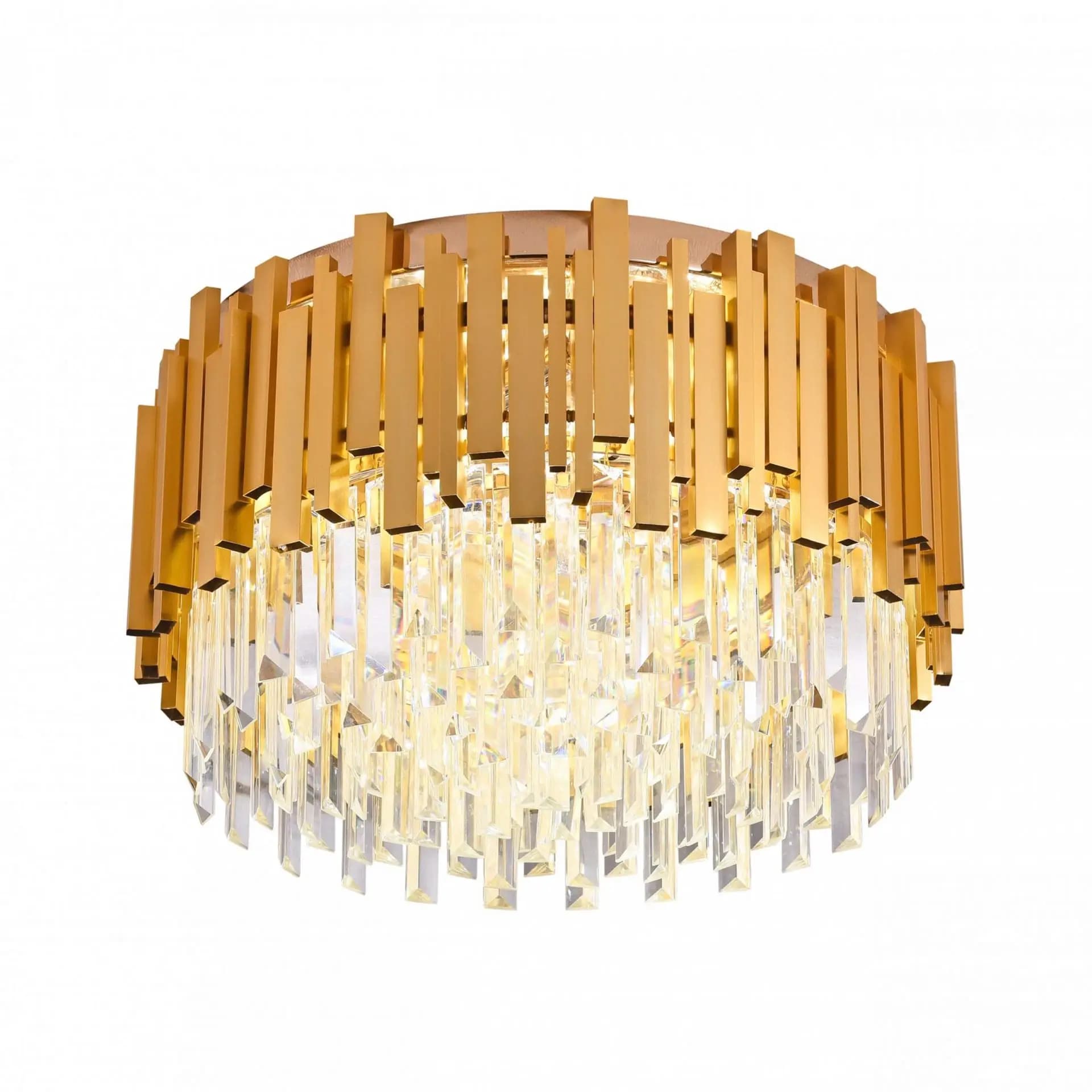 Flush Gold Ceiling Chandelier - CH236/10G