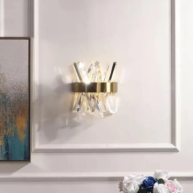 Simplicity Gold Crystal Wall Light - CH208-2G