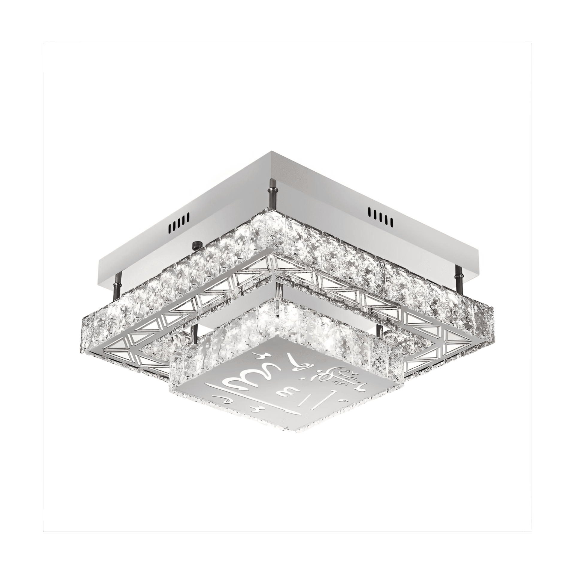 Square Islamic Allah Crystal Chandelier Ceiling Light - CH218