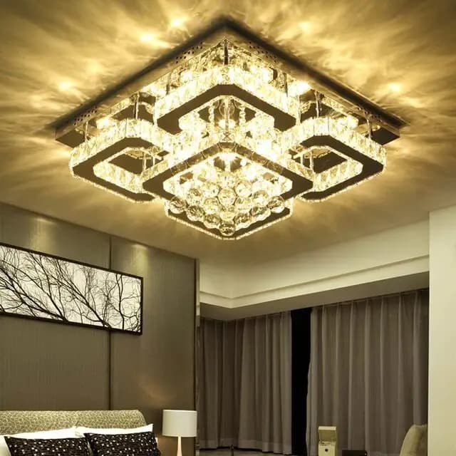 Clear Square Crystal Chandelier CH221