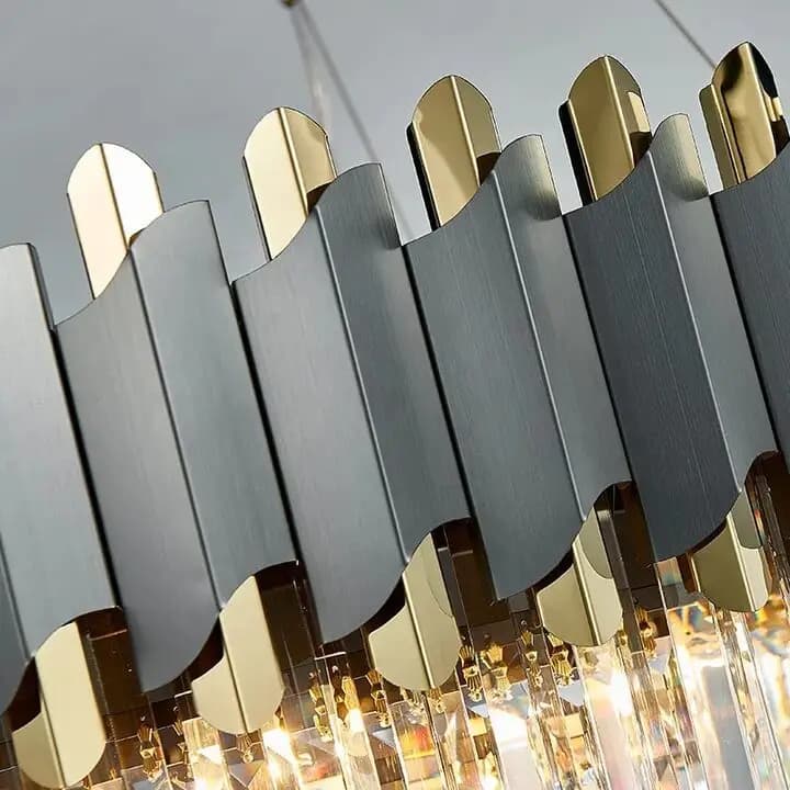 Ceiling Chandelier in Black-Gold CH241/16