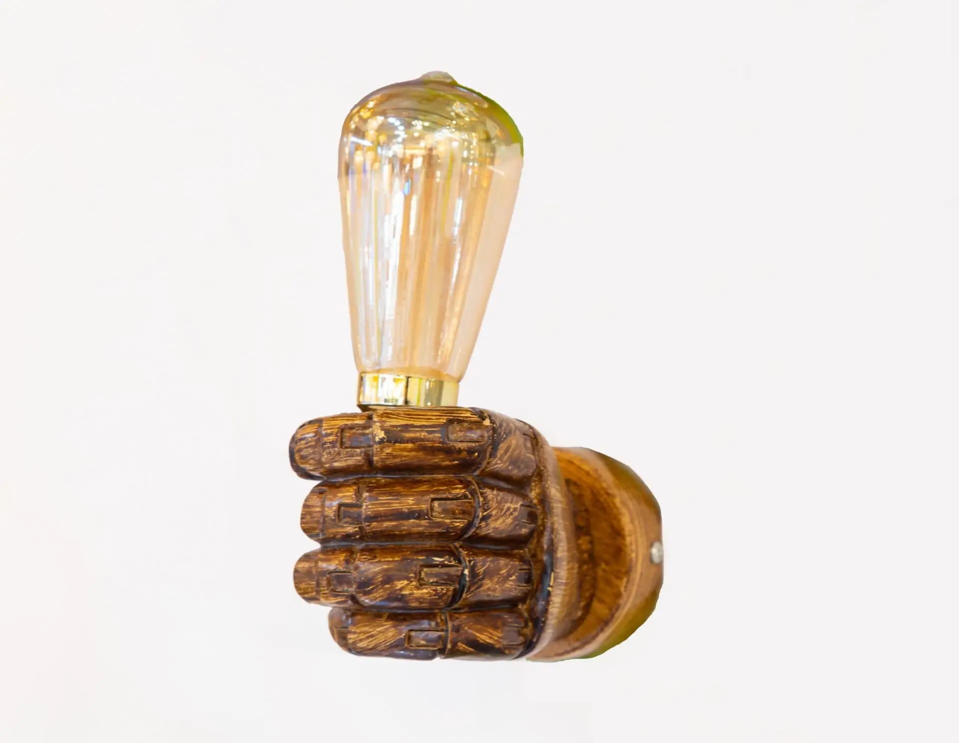 Wooden Finished Hand Wall Lamp WL020-31