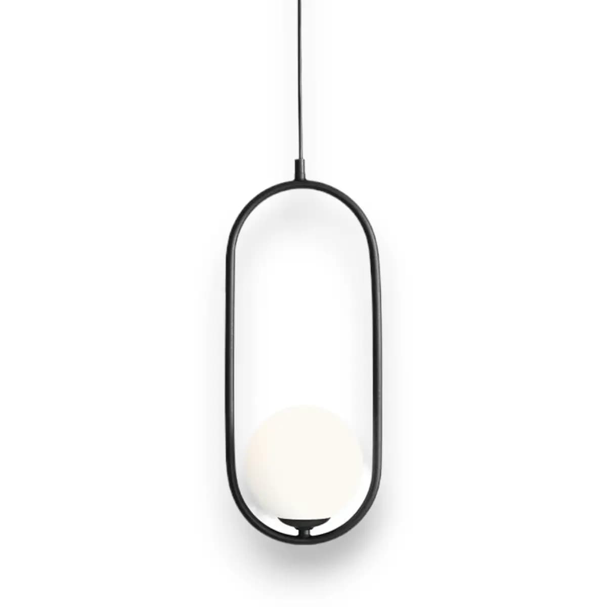 Black Oval and Ball Ceiling Pendant Light CP93
