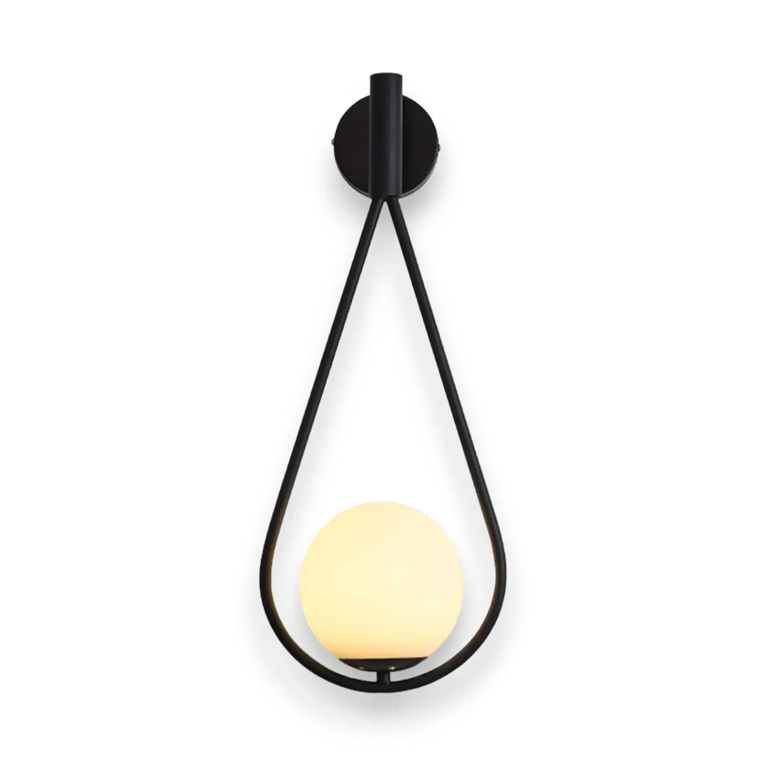 Bedroom Black Glass Wall Light CP92