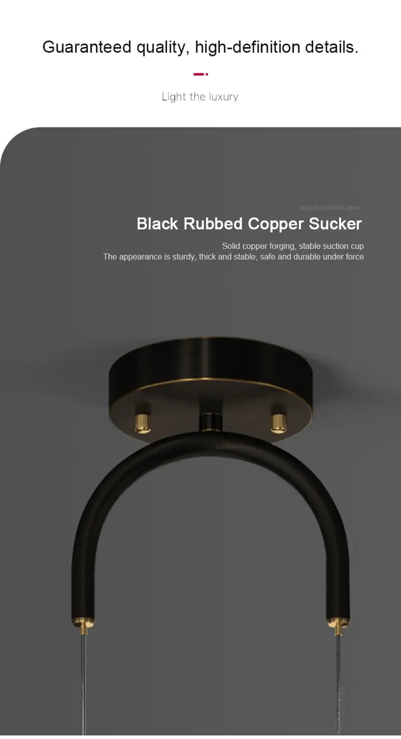 Crystal Ceiling Black Pendant Light - CP87