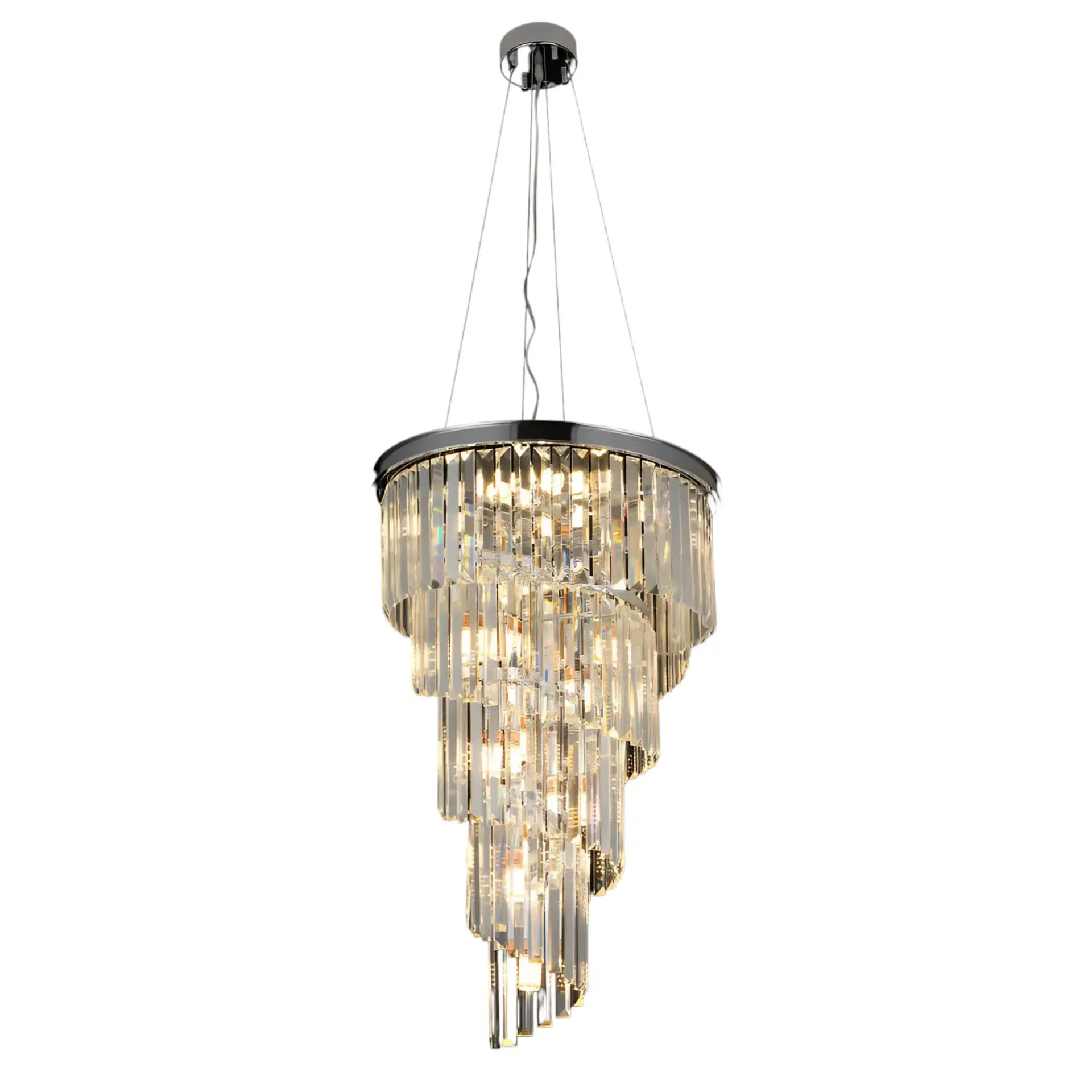 Chrome Spiral Crystal Chandelier CH253/16C