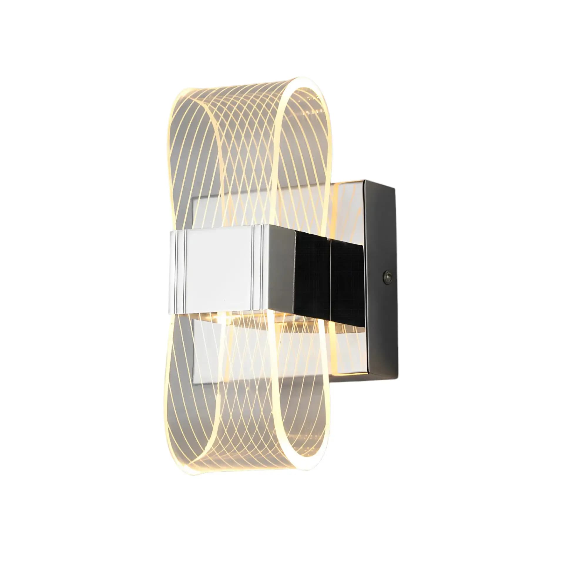 Chrome Acrylic Bedroom Wall Lamp CP101