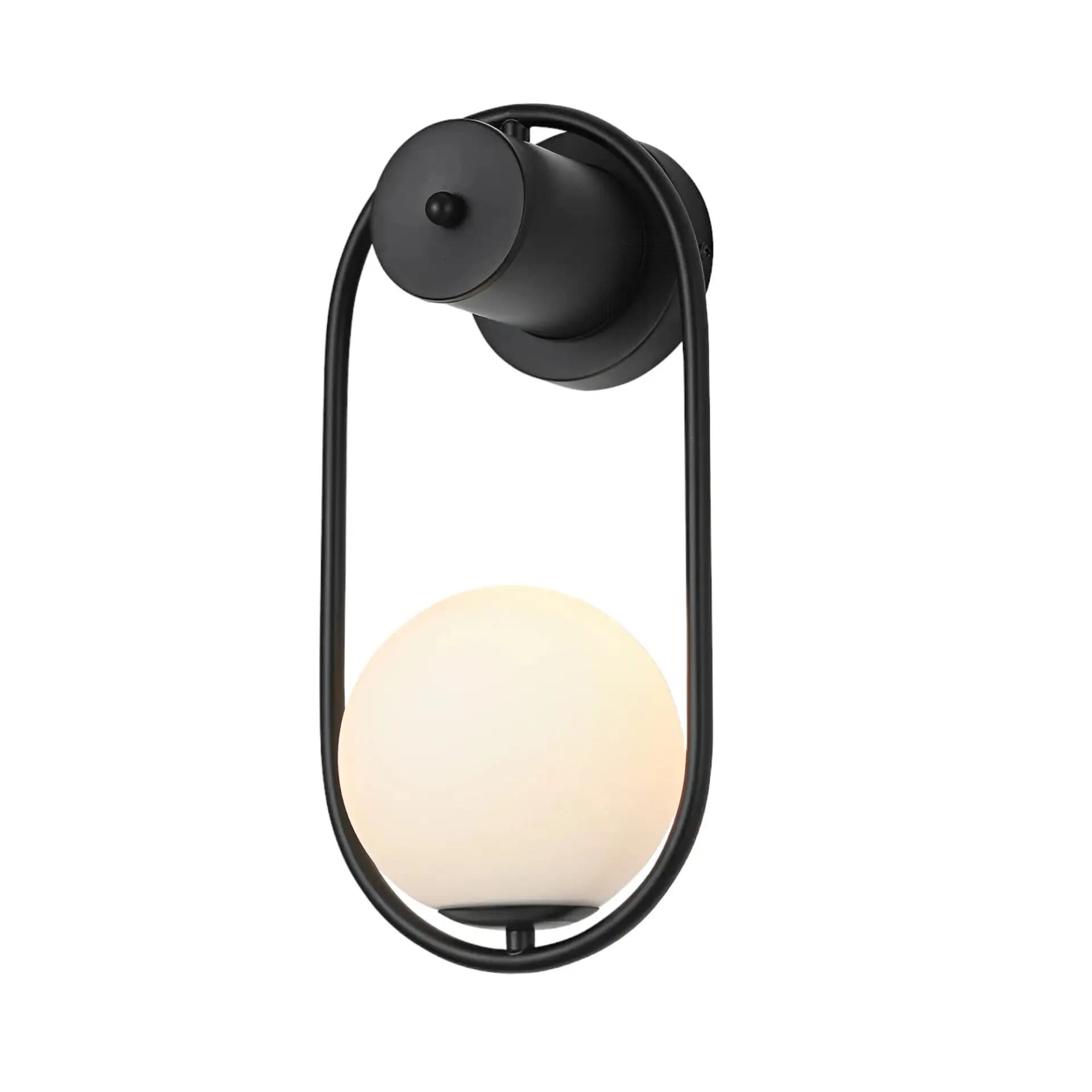 Black Oval and Ball Wall Light CP95