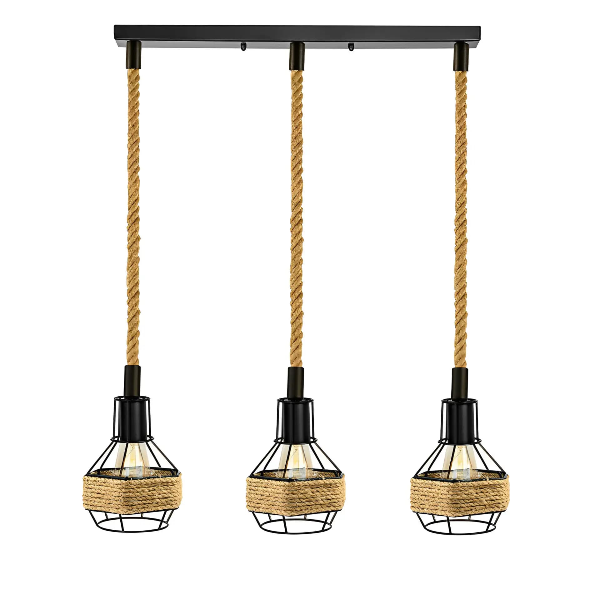 Vintage Industrial Rope Pendant Chandelier CP142