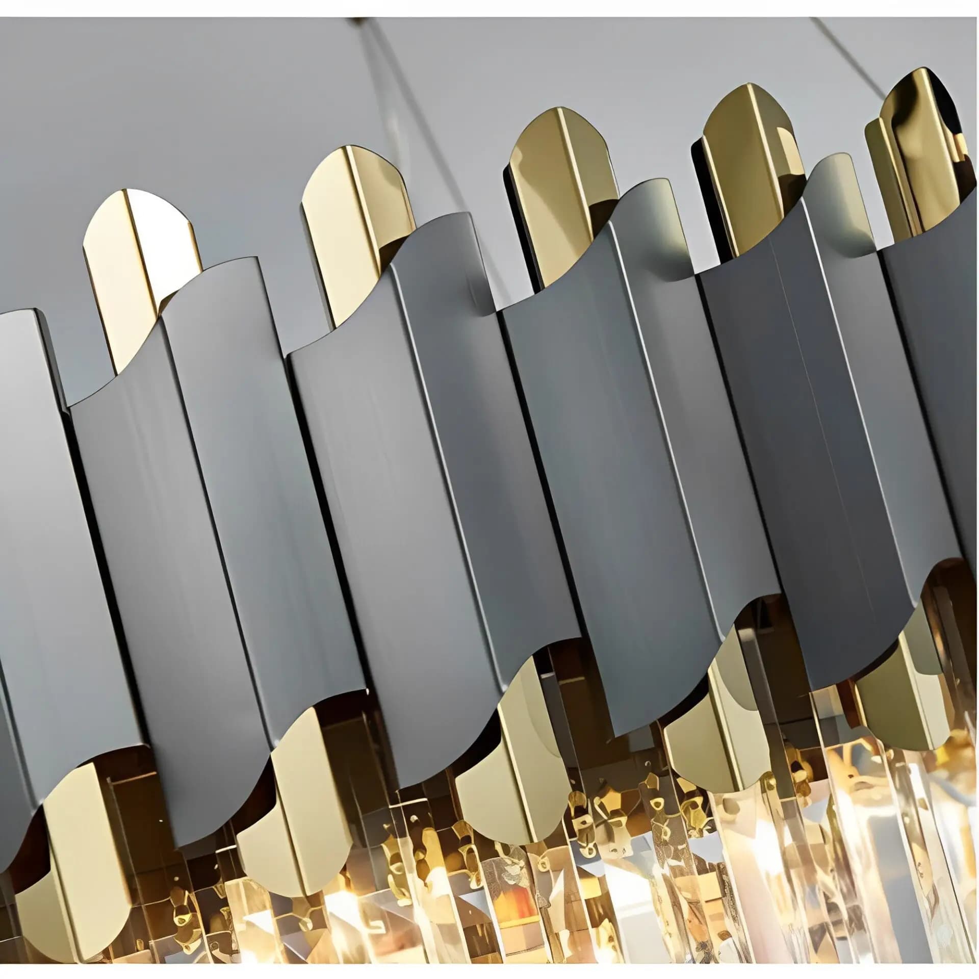 Ceiling Chandelier in Gold-Black CH241/6