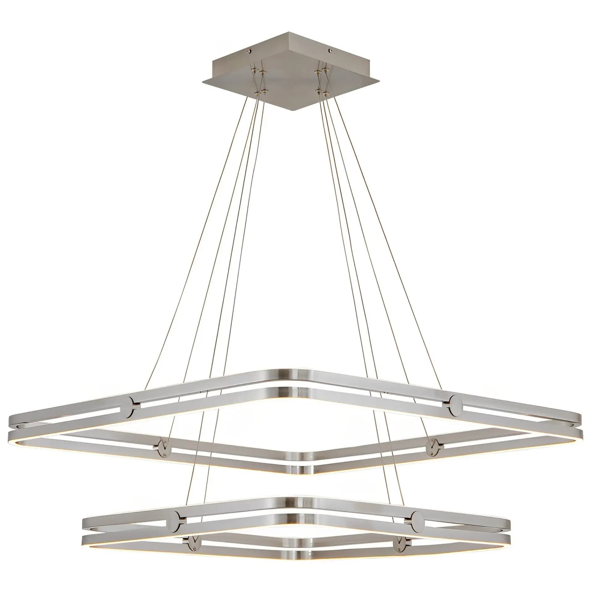 Modern Hanging 2 Tier Square Chandelier CP140