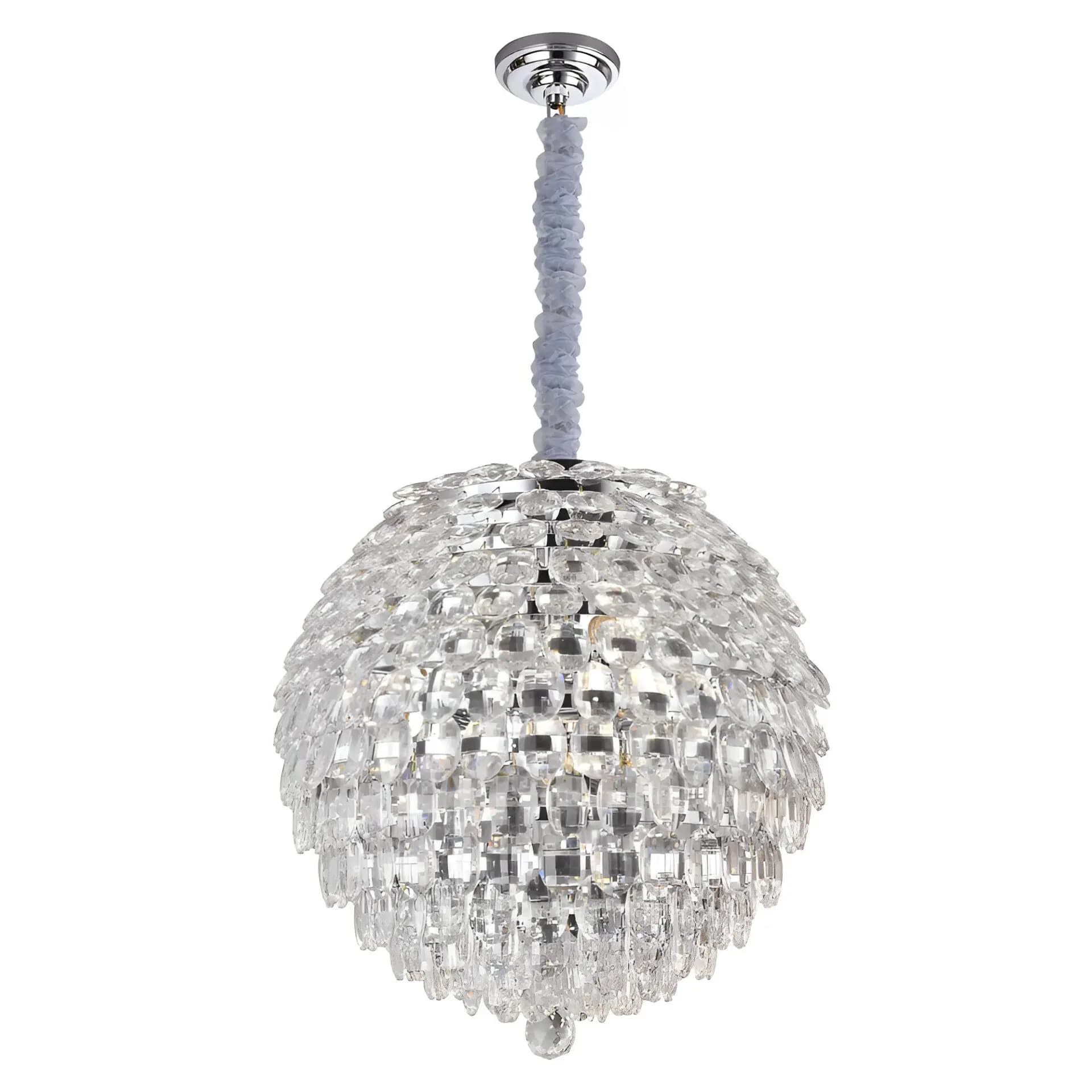 Crystal Chrome Globe Chandelier - CH248/16C