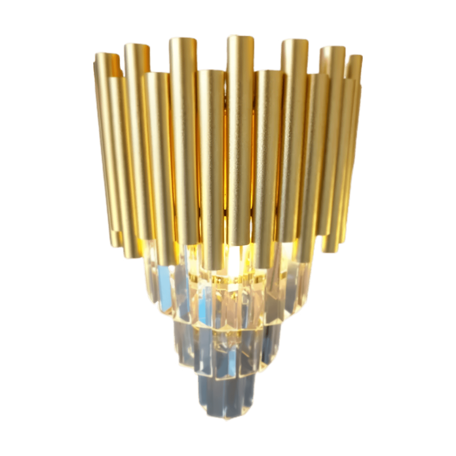 Modern Gold Finish Crystal Wall Light - CH235/2G
