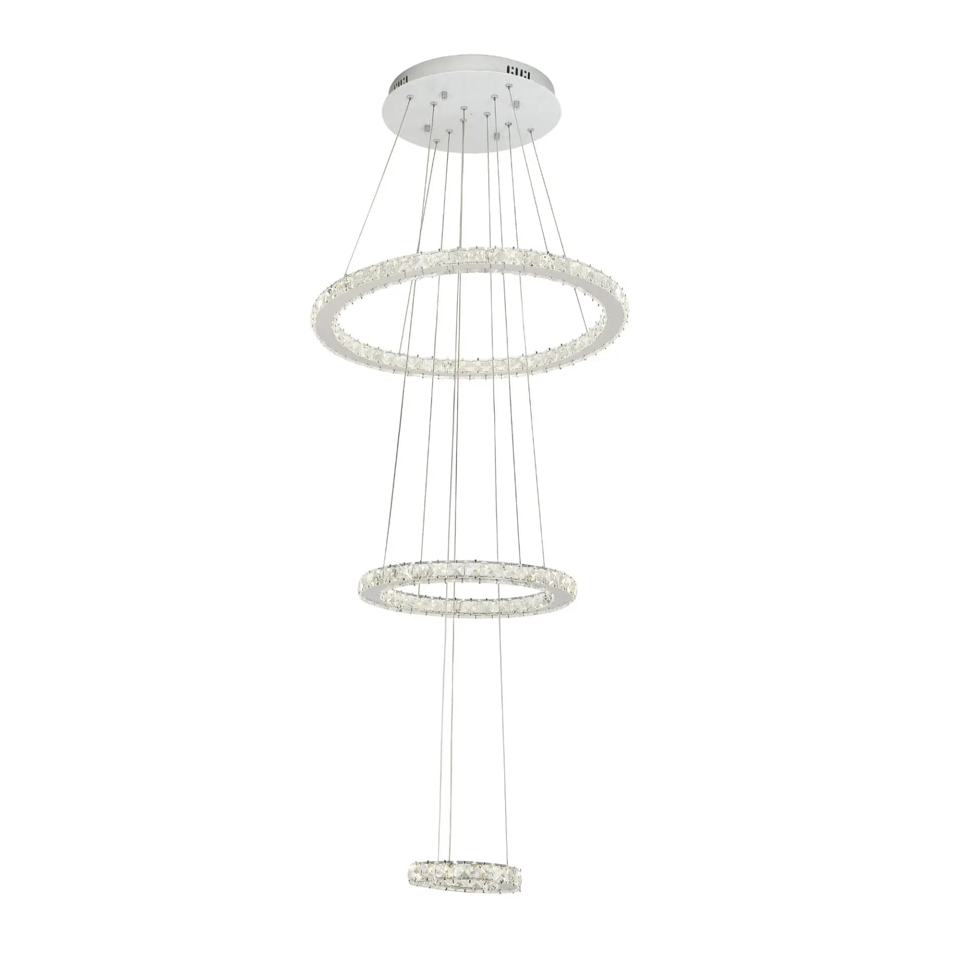 Enchanting Crystal Spiral Ring Chandelier - CH12/3F