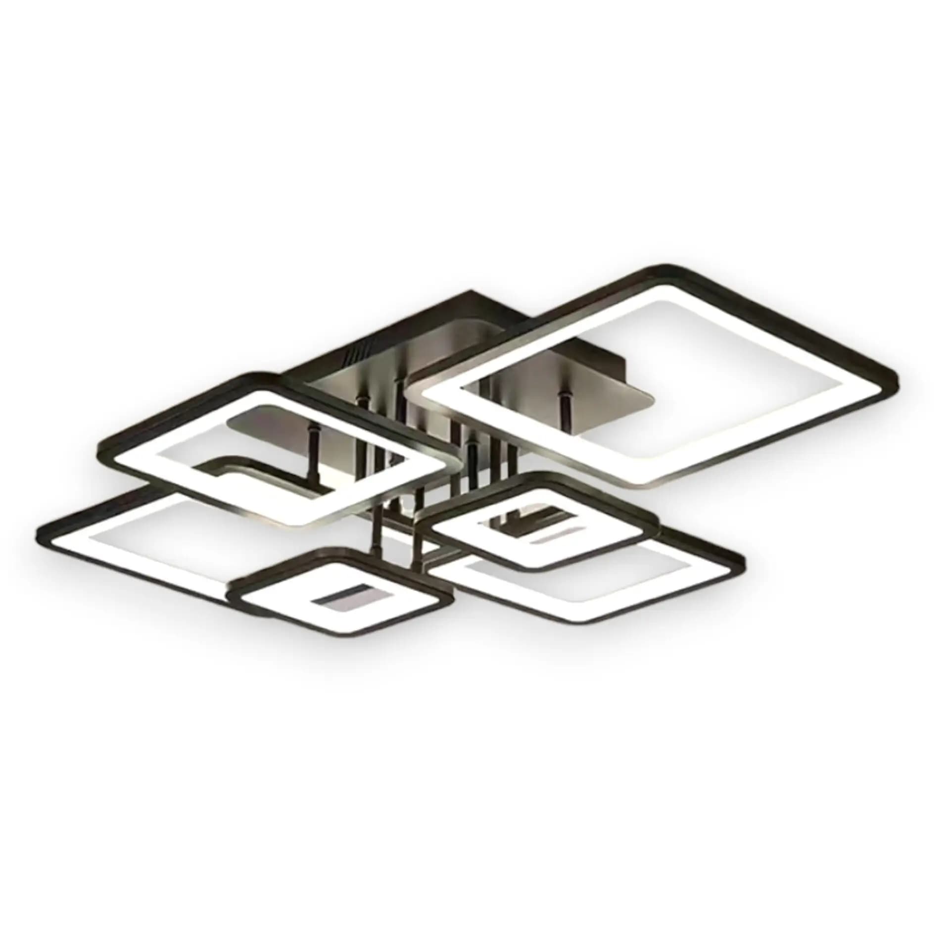 Modern Squared LED Black Flush Ceiling Light - CP153