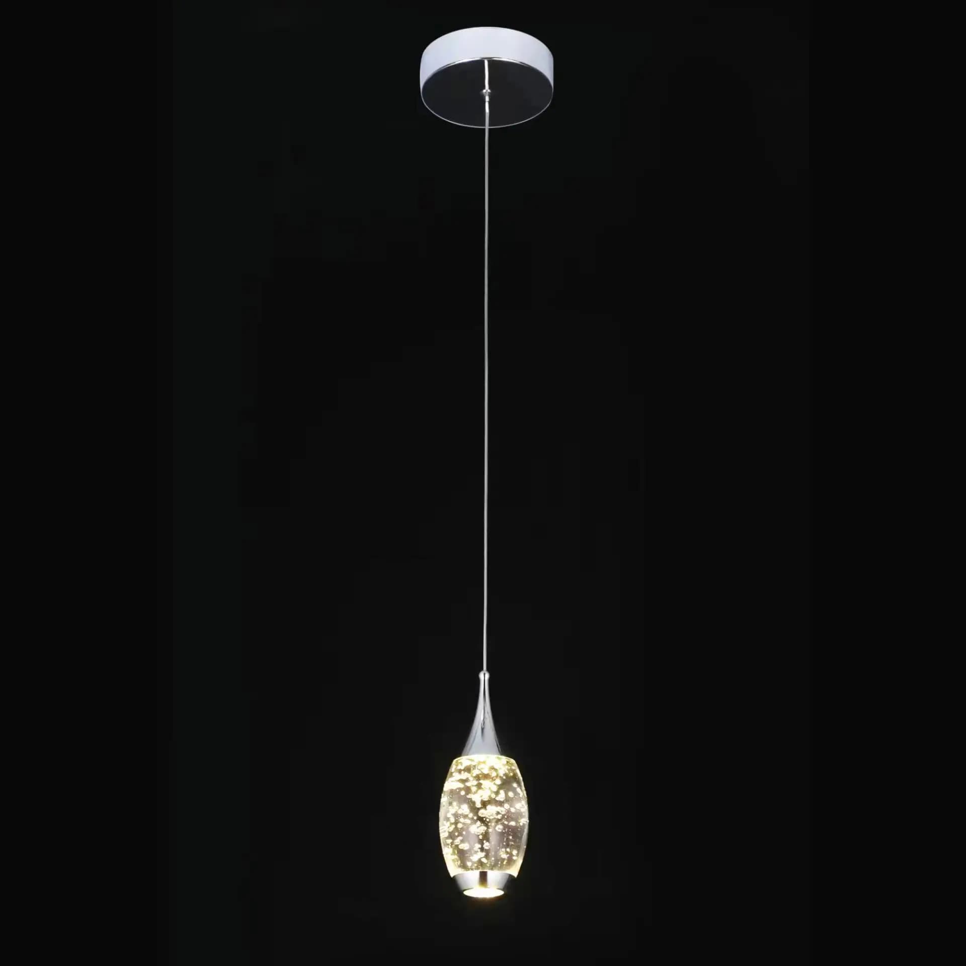 Teardrop Crystal Bubble LED Pendant Light - CH205-1C
