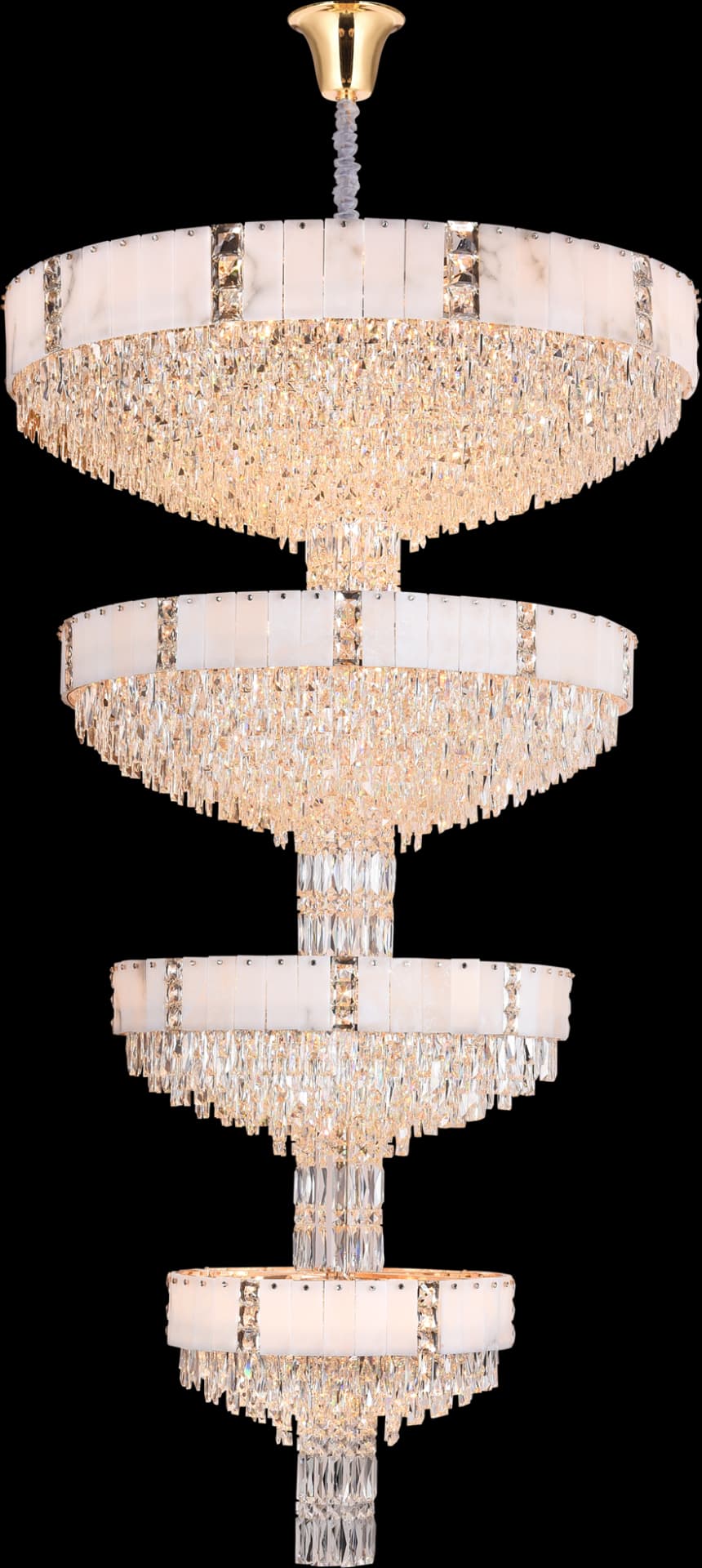 4 Tier Crystal Fountain Chandelier CH25/91G