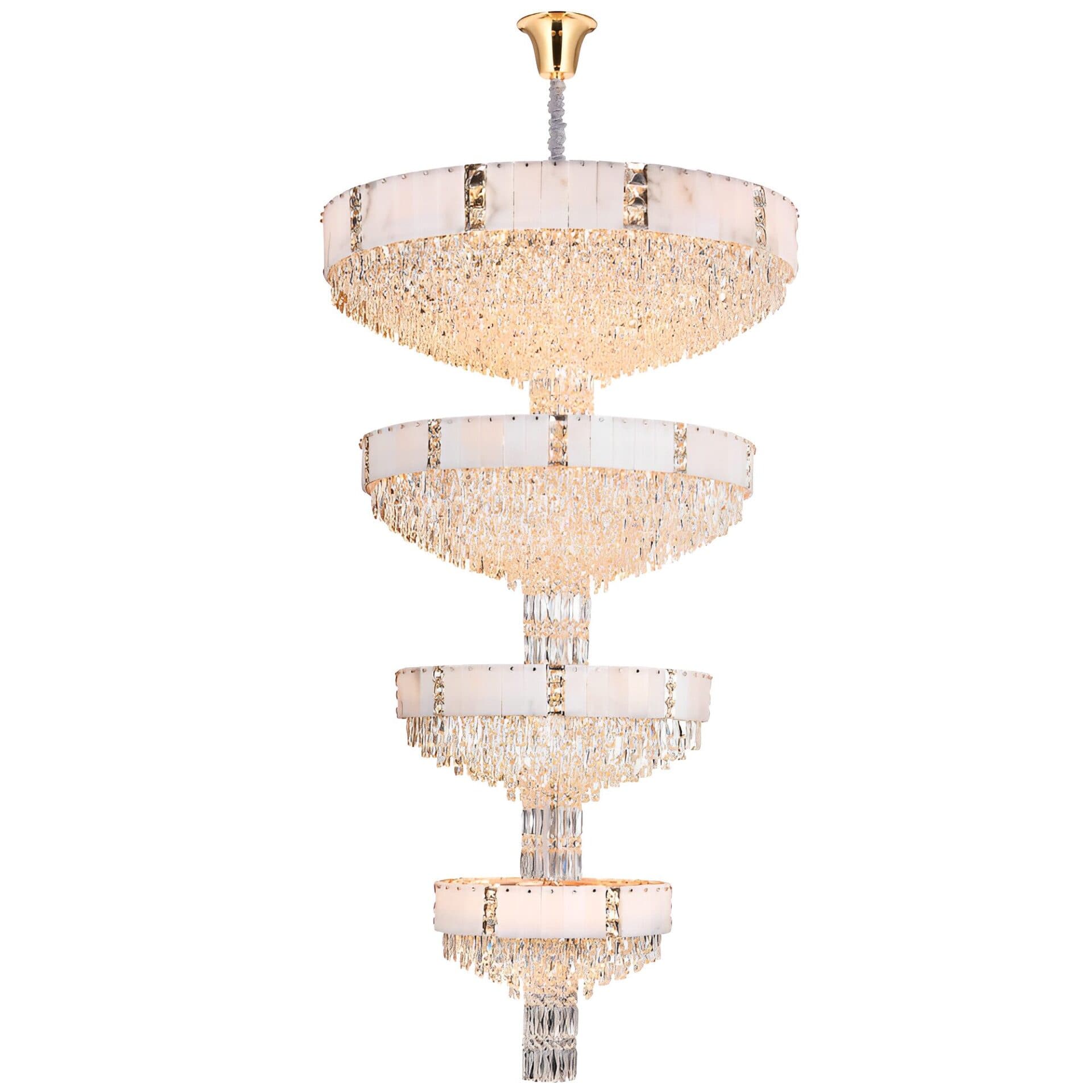 4 Tier Crystal Fountain Chandelier CH25/91G