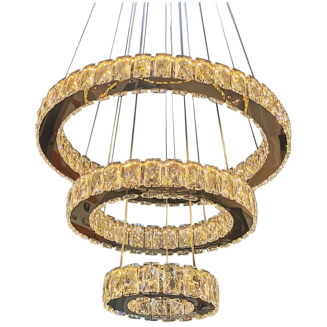 Three-Tiered Halo Pendant CH56