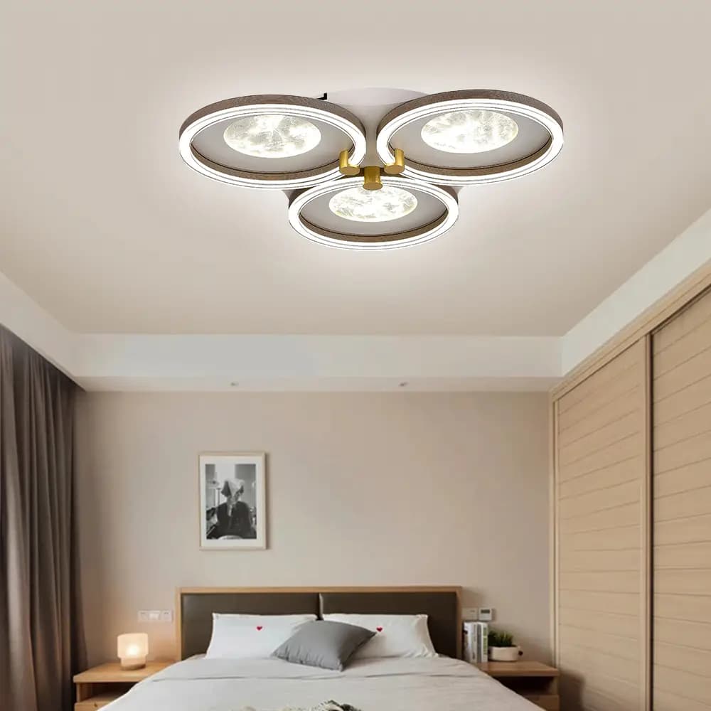 Trio Modern Moon Round Flush Ceiling Light CP168