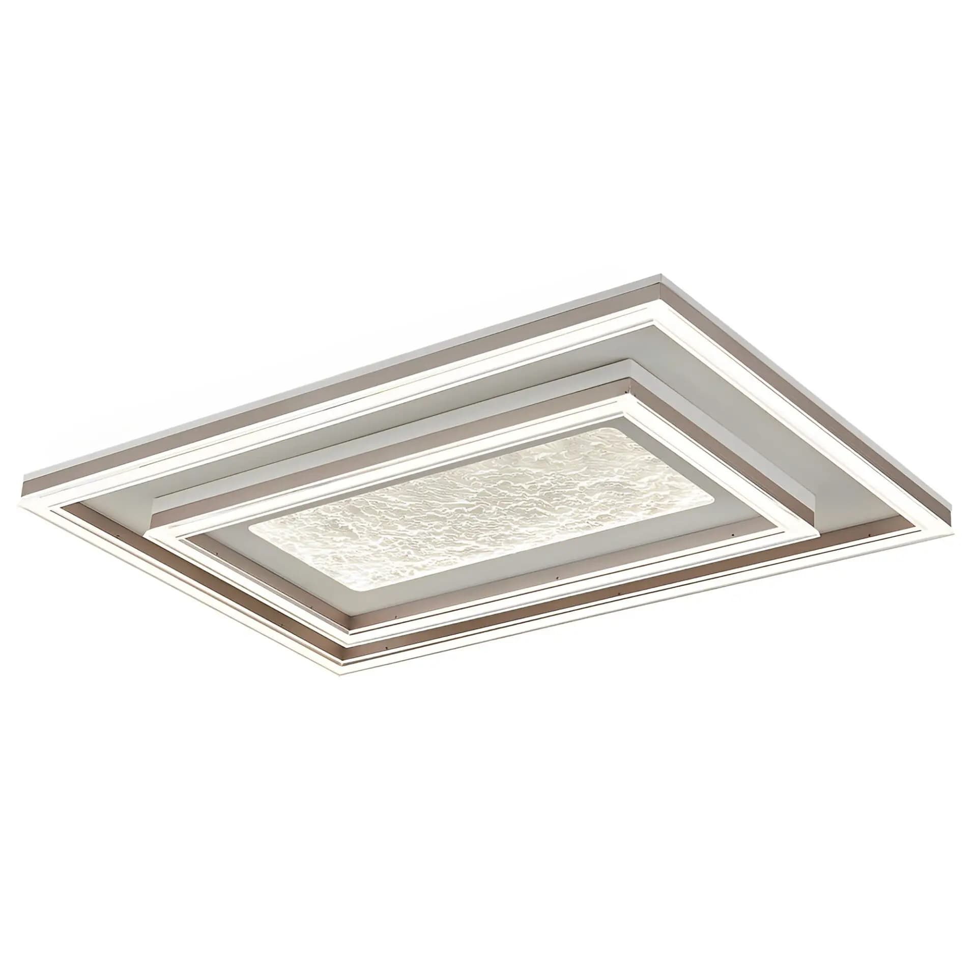 Modern Two-Layer Rectangle Flush Ceiling Chandelier CP154