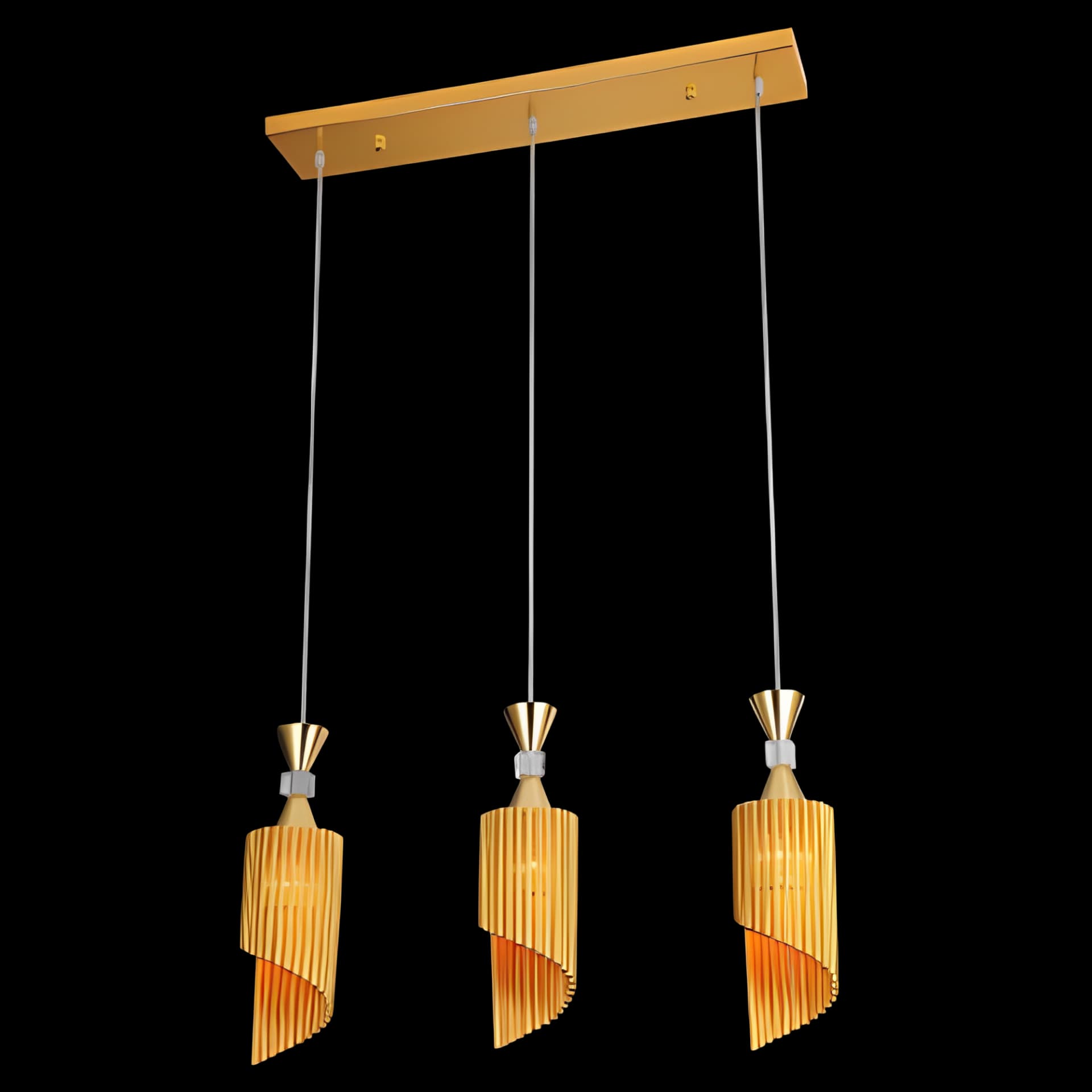3 Large Gold Ceiling Pendant Dining Lights CP109