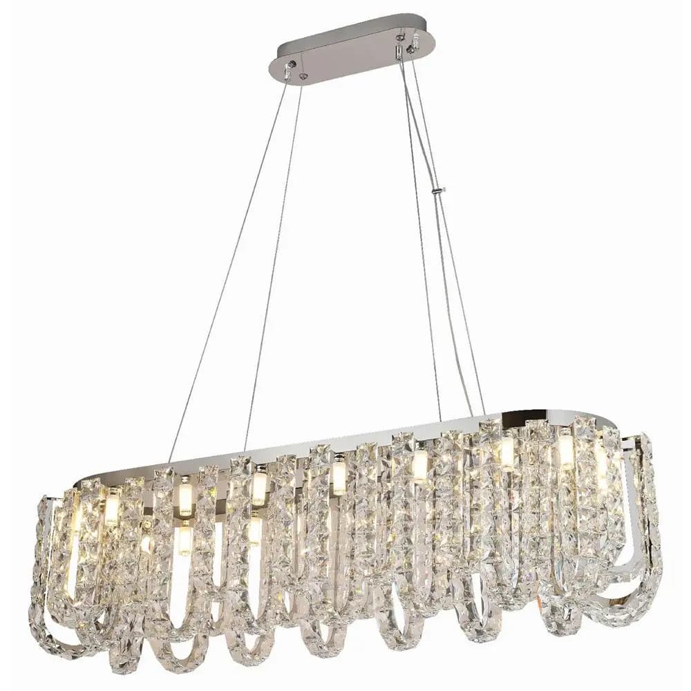 Hanging Crystal Loop Dining Ceiling Chandelier CH21/18C