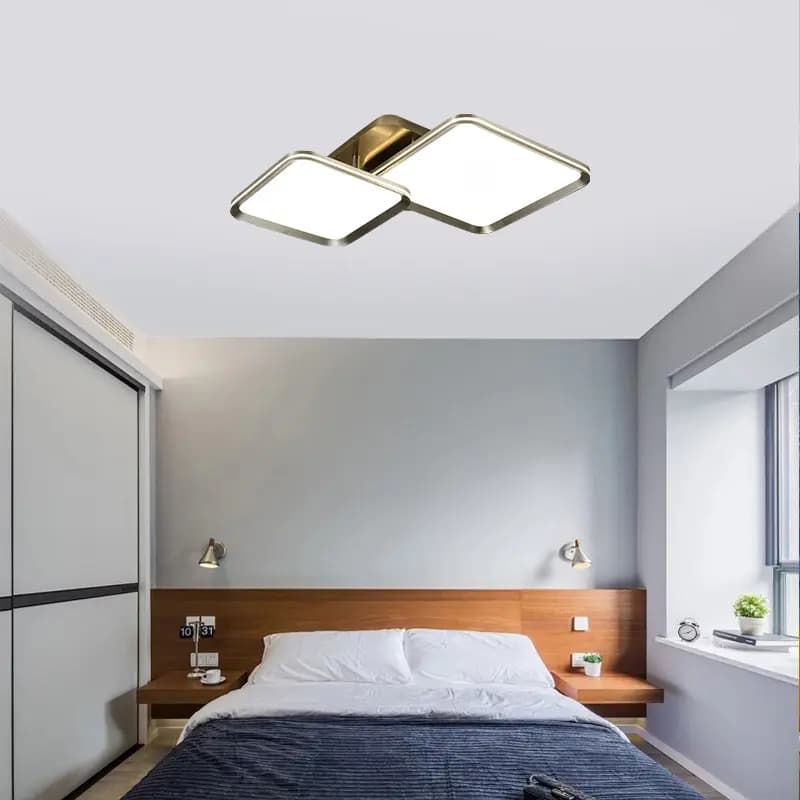 Modern Flush Double Square Ceiling Light CP179