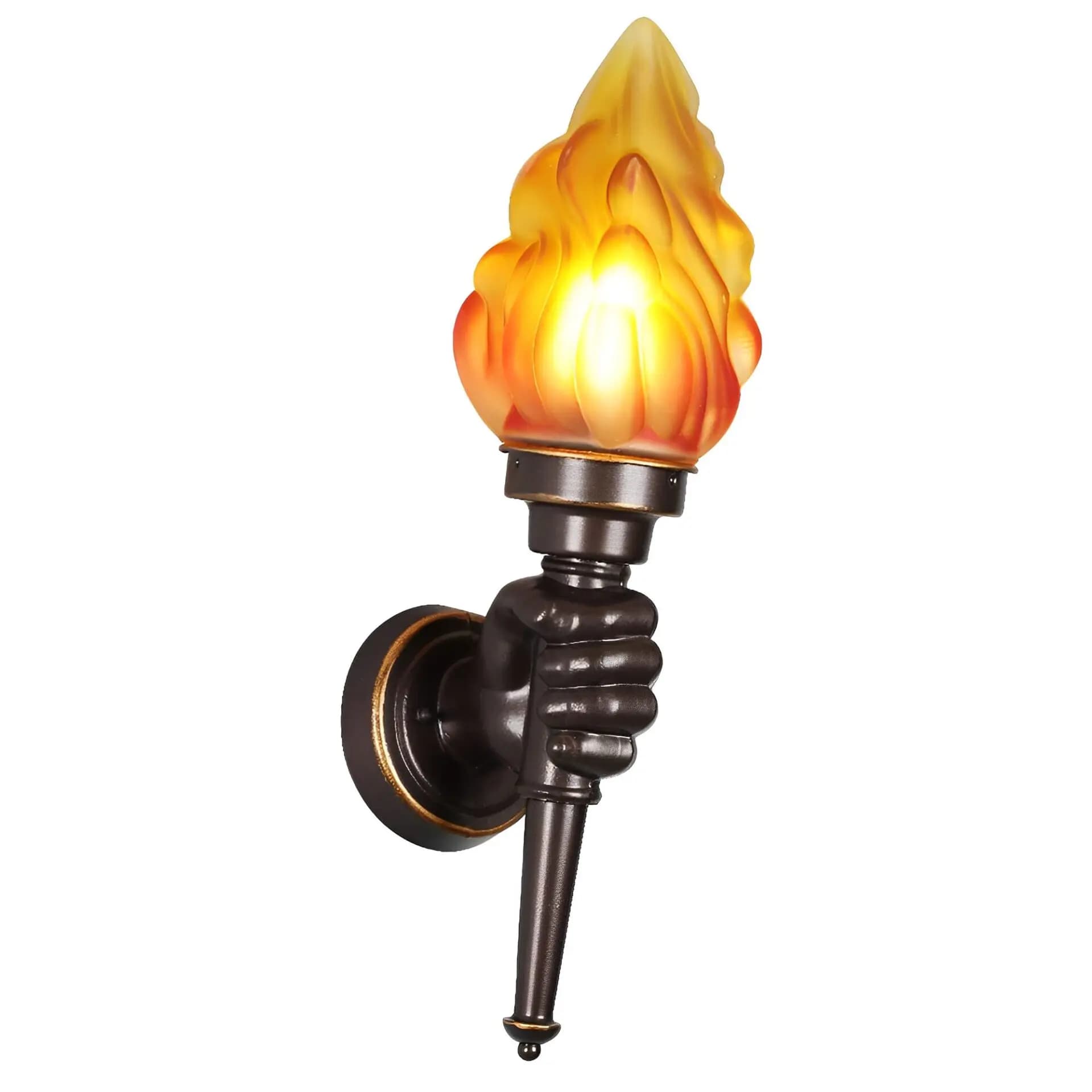 Vintage Style Hand-Held Torch Flame Wall Sconce CP173