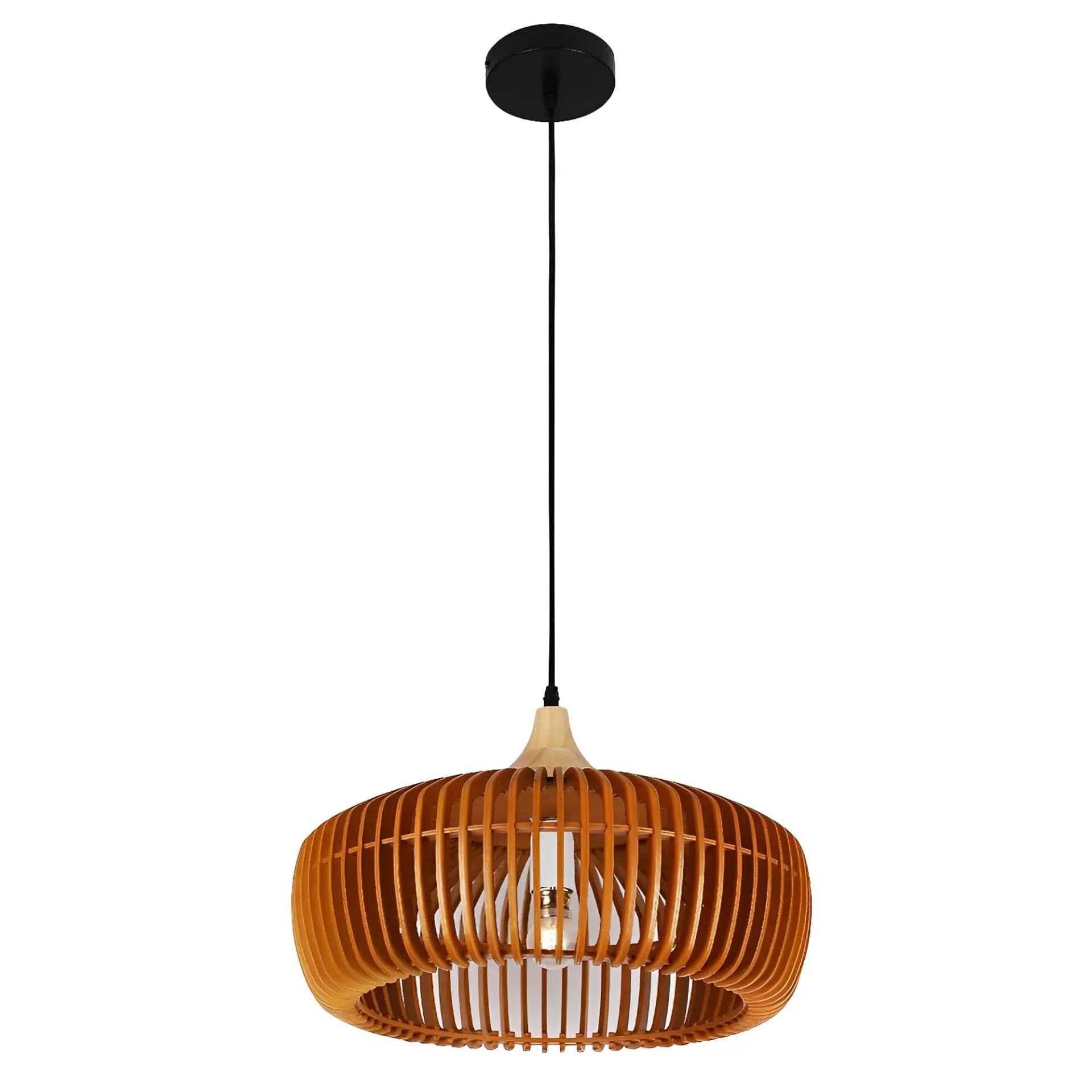 Hanging Wooden Lattice Nest Pendant Light CP177
