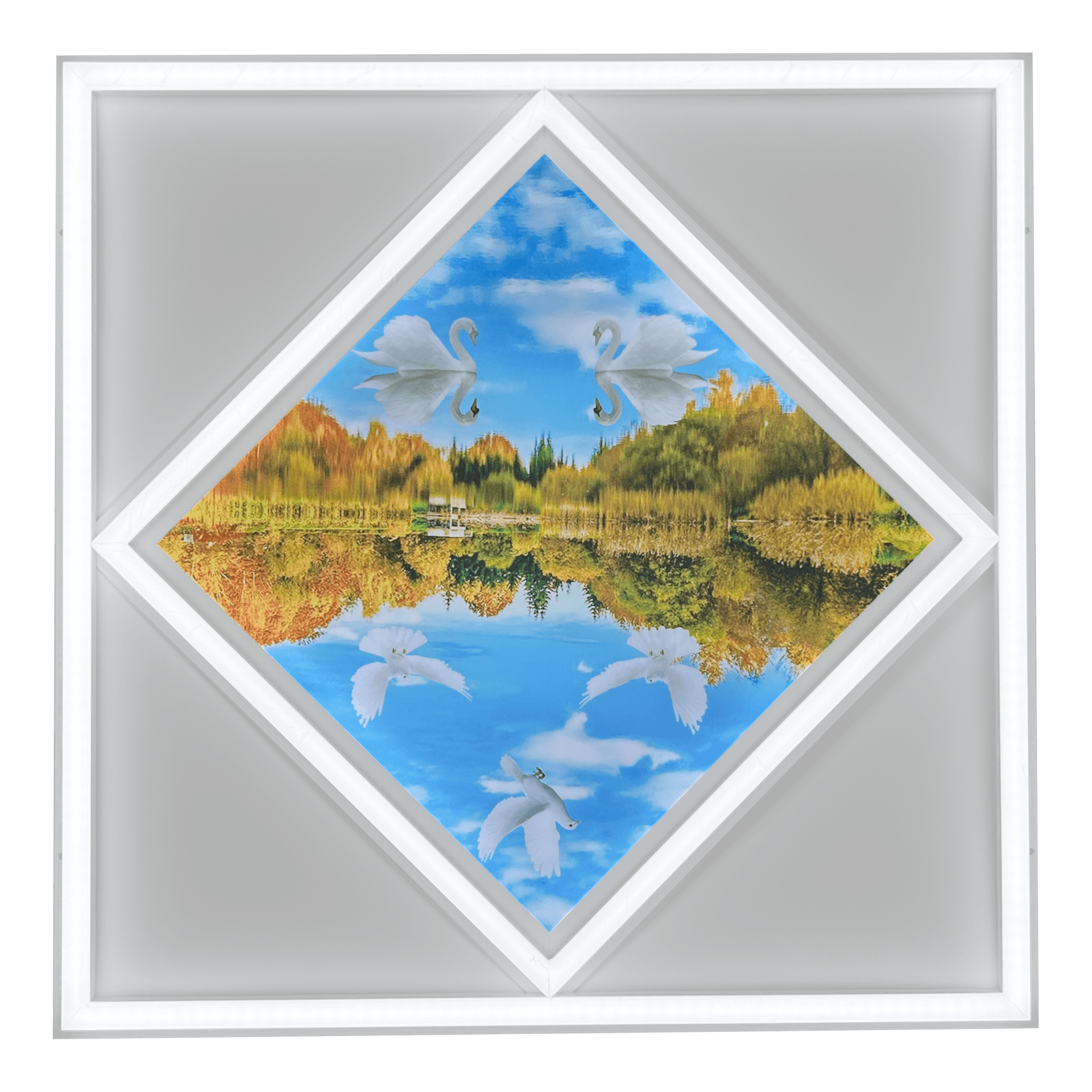 Diamond Shape Autumn LED Panel Light - 600mm X 600mm