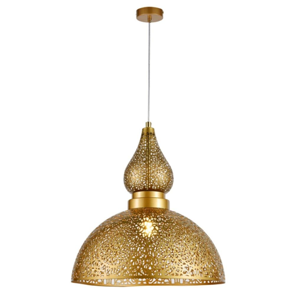 Turkish Moroccan Antique Gold Pendant Shade Light TUR003