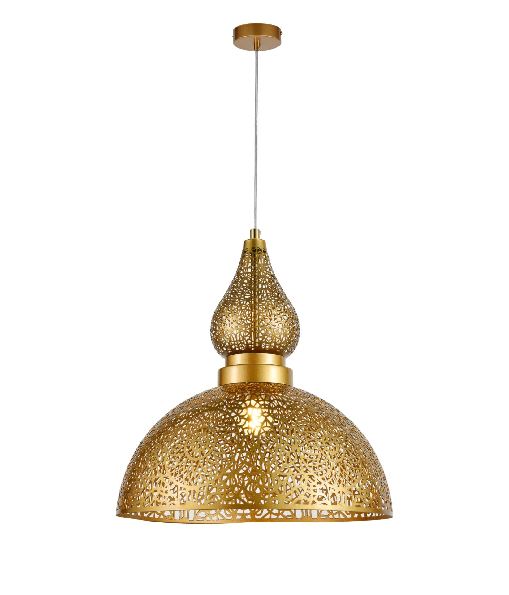 Turkish Moroccan Antique Gold Pendant Shade Light TUR003