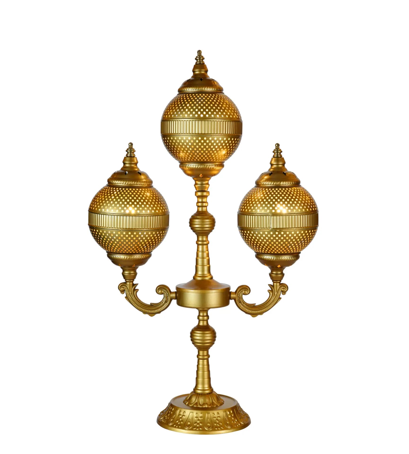 Turkish Moroccan Antique Gold Floor Lamp TUR004
