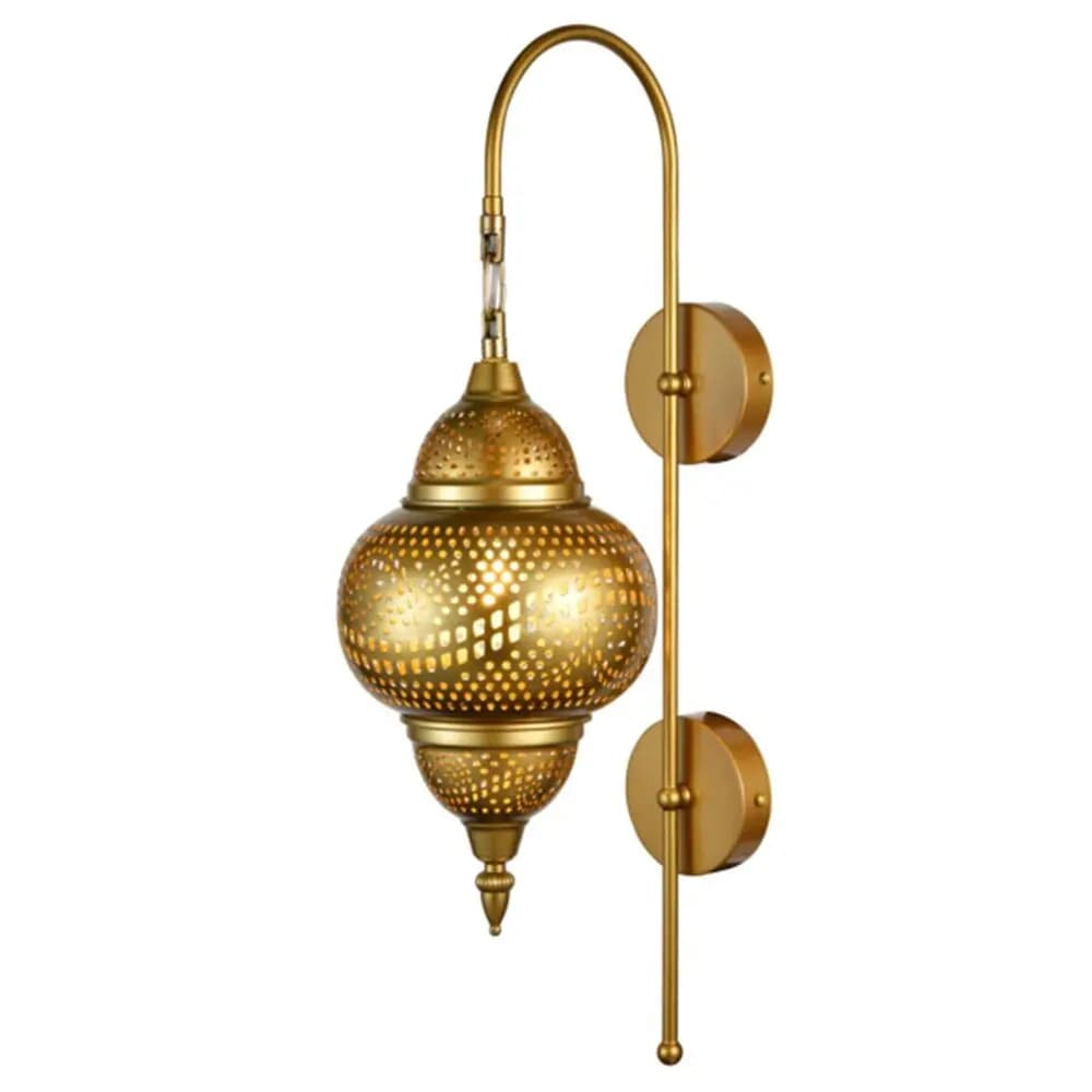 Turkish Moroccan Antique Gold Wall Lamp TUR005