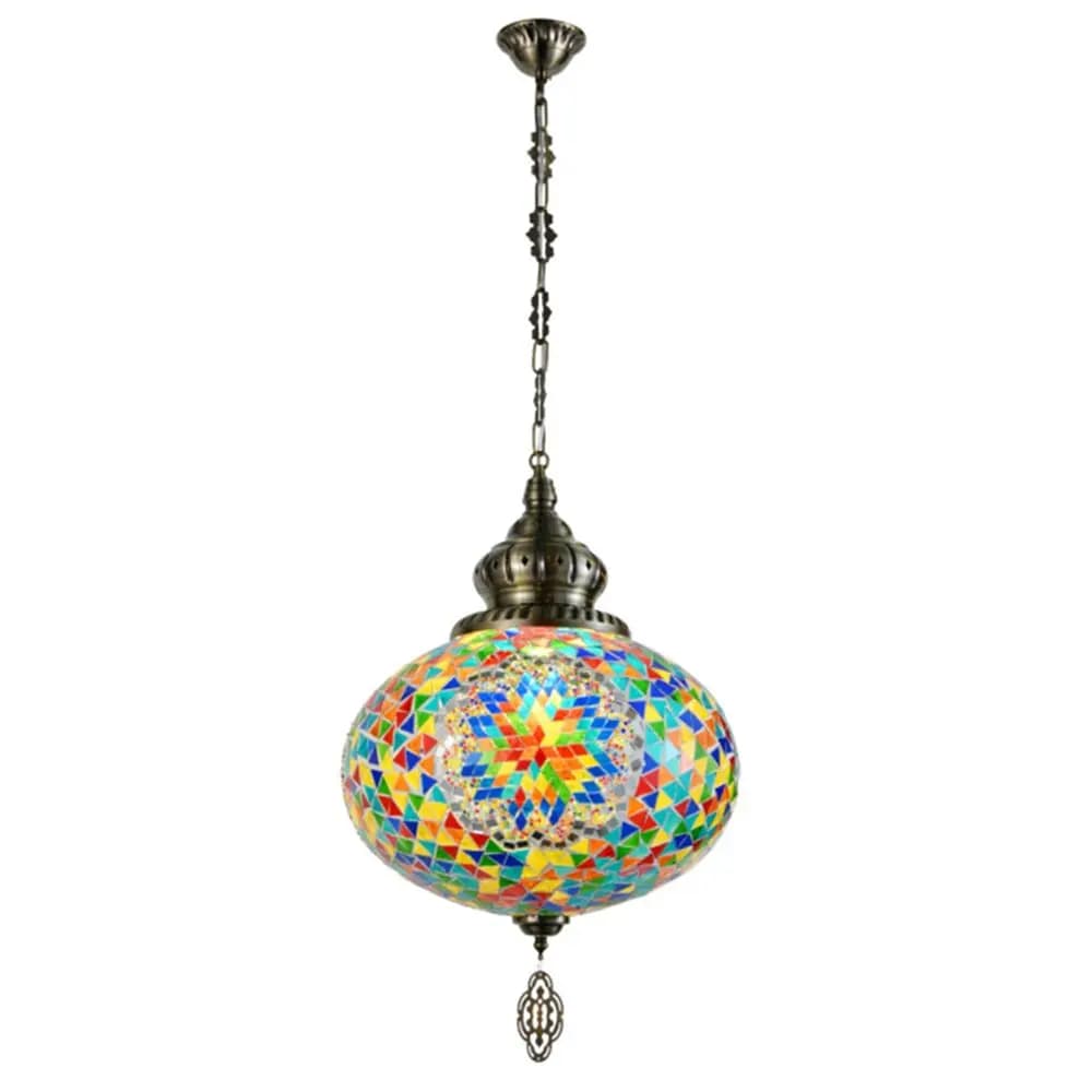 Turkish Moroccan Multicoloured Mosaic Pendant Light TUR006-B