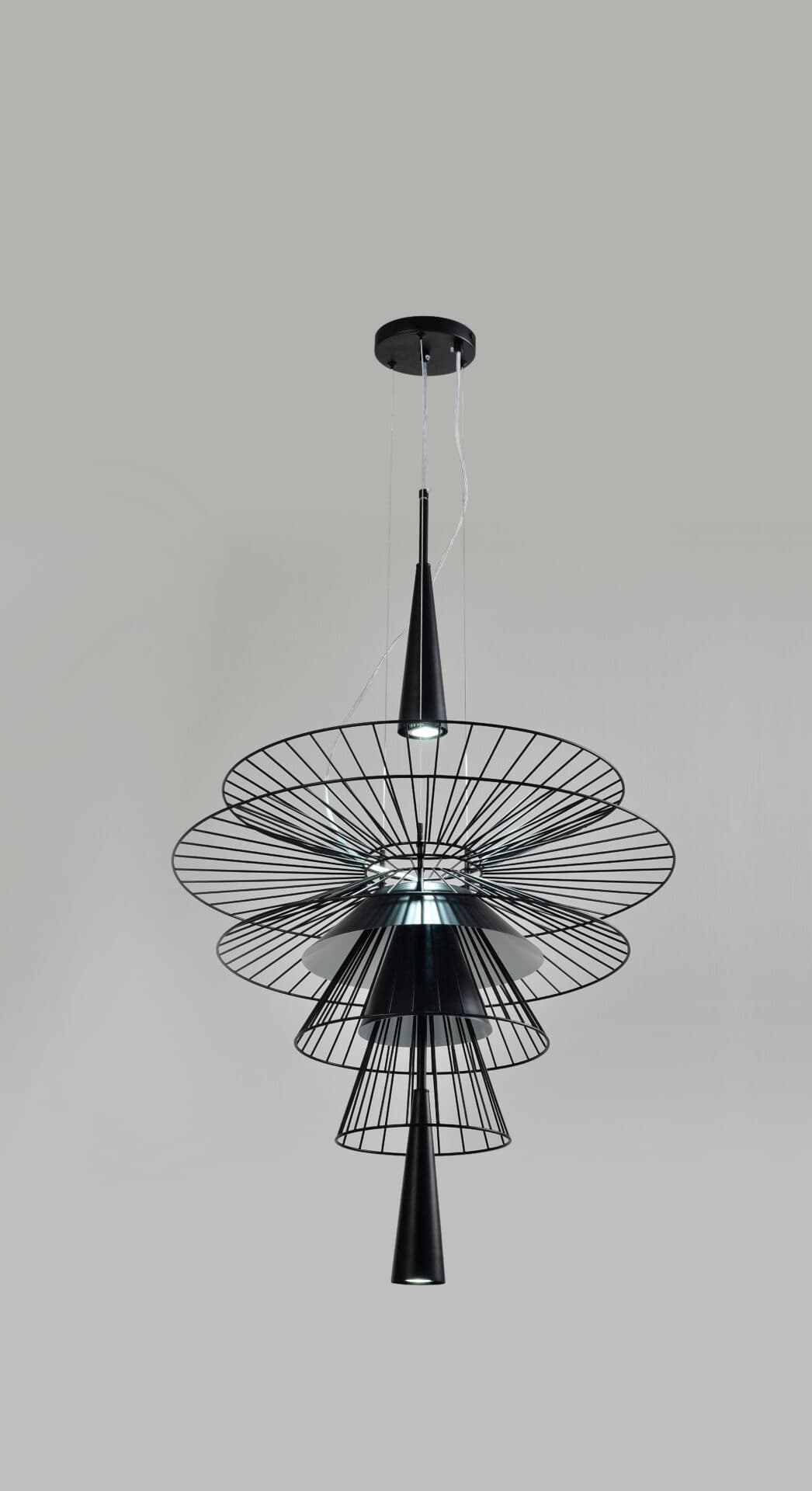 Modern Black Flying Saucer Pendant Chandelier CP198