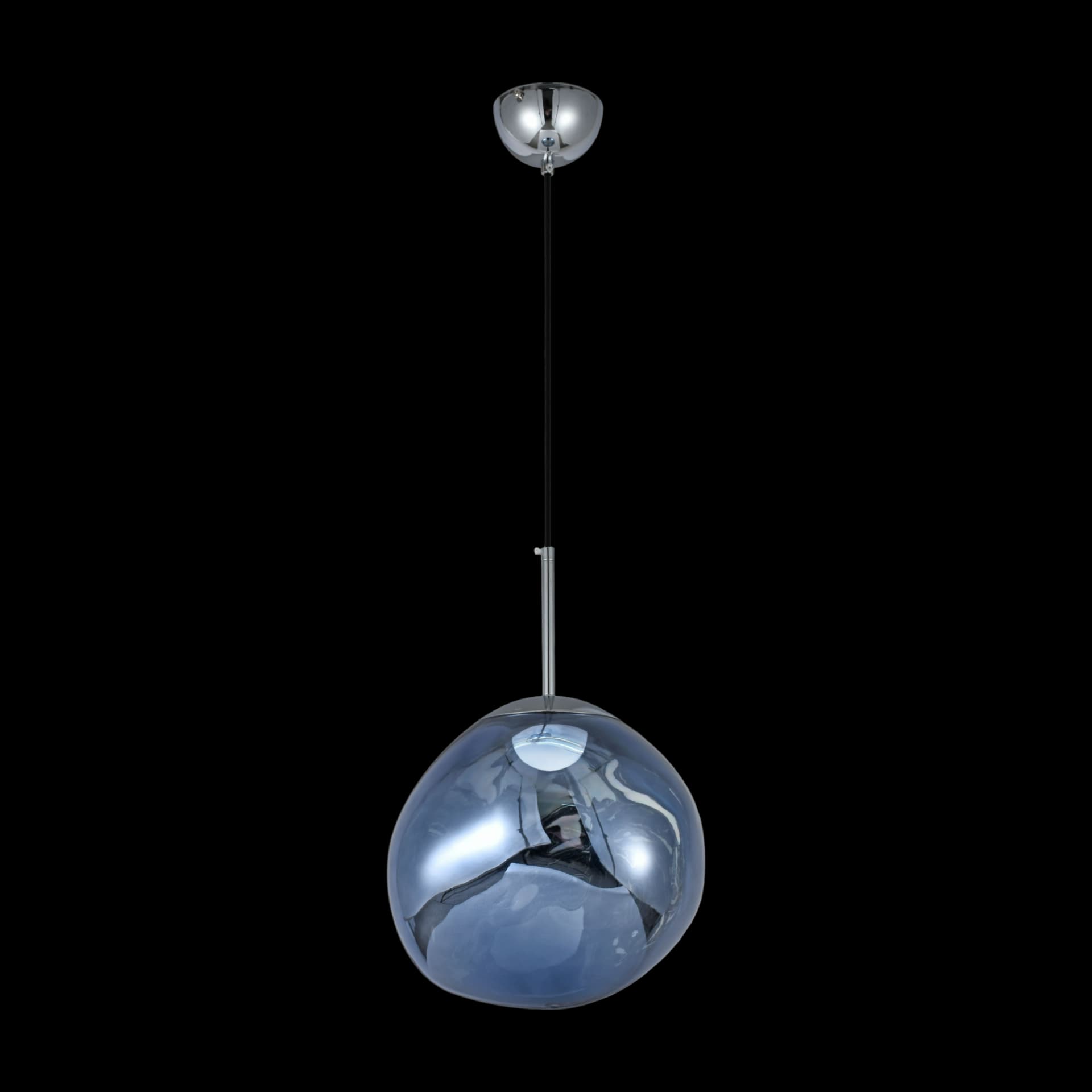Blue Organic Filament Chrome Pendant Light CP221